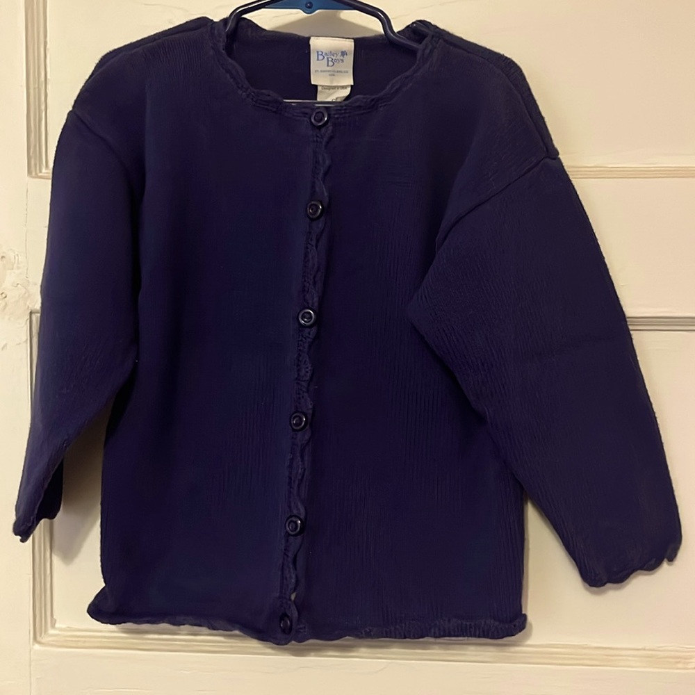 Bailey Boys girls navy blue sweater